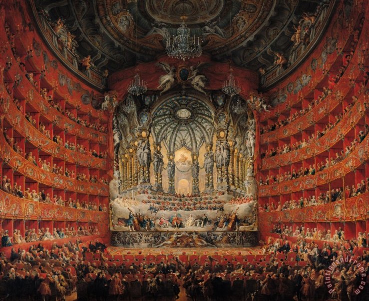 Concert Given By Cardinal De La Rochefoucauld At The Argentina Theatre In Rome - Giovanni Paolo Panini - 1747